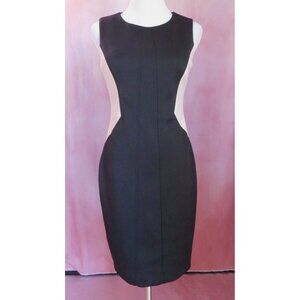 Tommy Hilfiger Women’s Black Pink Stretch Sheath Dress Sz 2 Colorblock